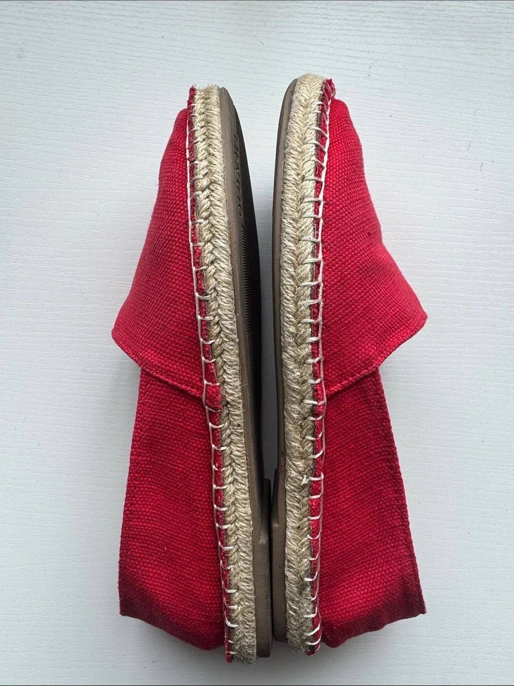 Old Navy Women's Red Canvas Slip-On Espadrilles Size 7.5